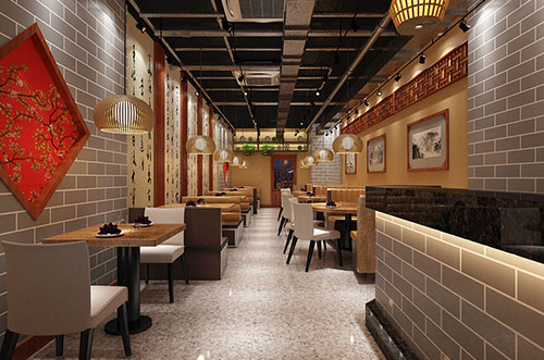 白城传统中式餐厅餐馆装修设计效果图