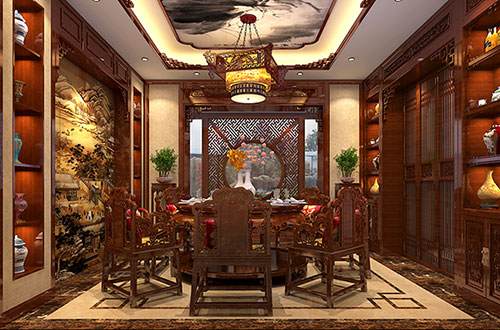 白城温馨雅致的古典中式家庭装修设计效果图