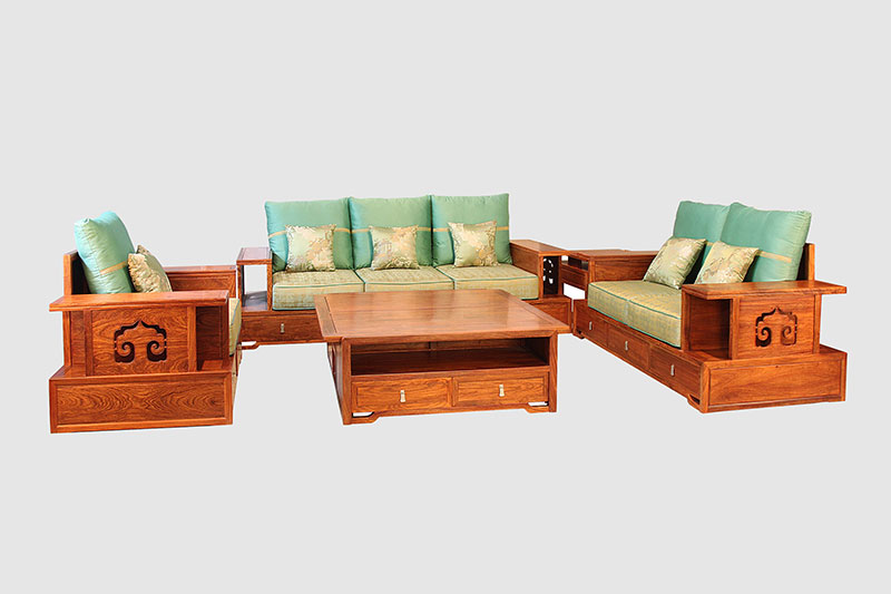 白城中式实木沙发简直太美了